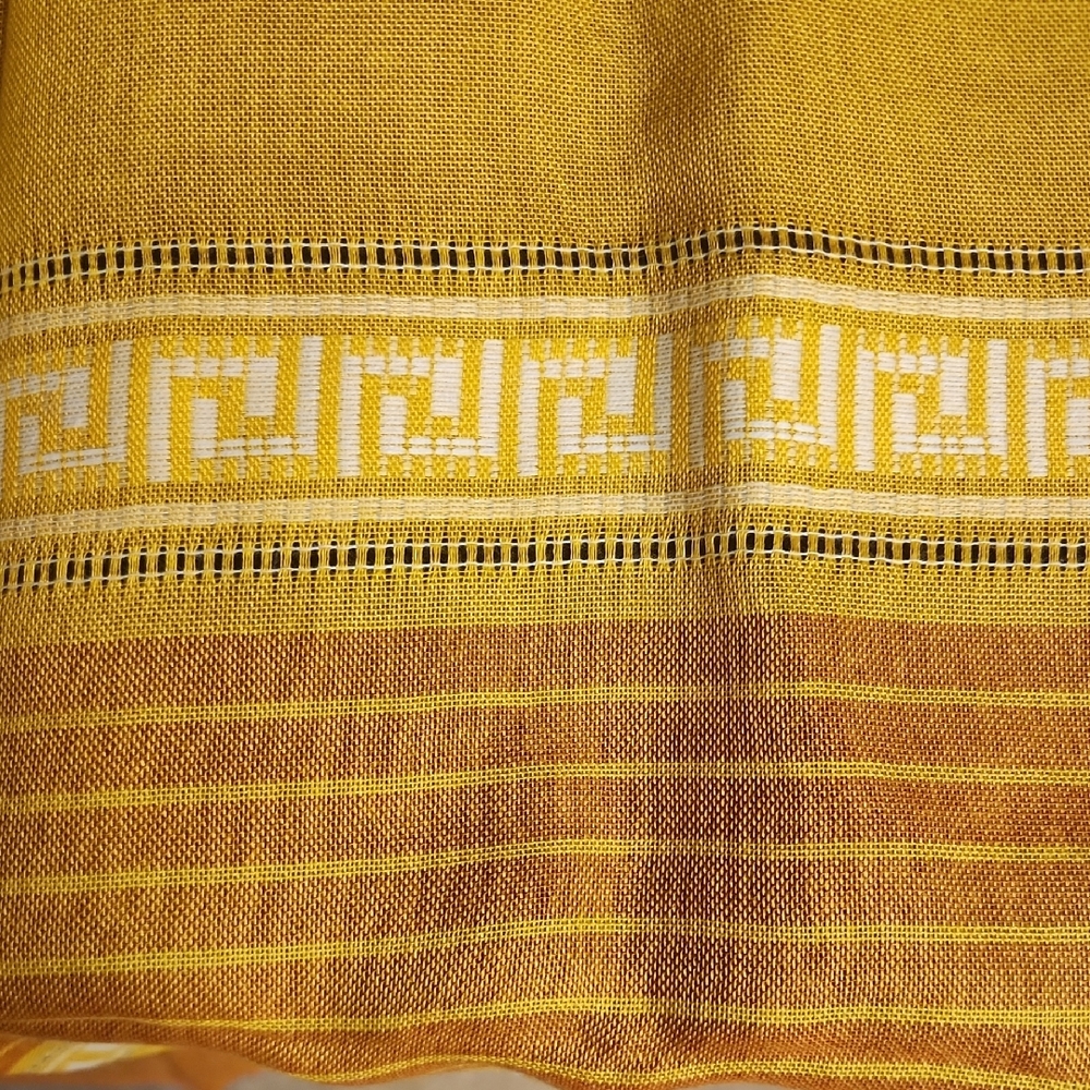 Yellow and Orange Patterned Fabric - Picture 2 of 2